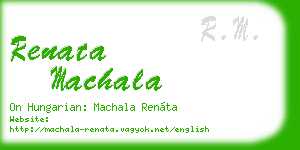 renata machala business card